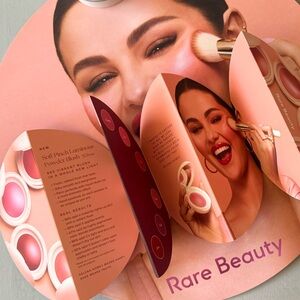 NWT Rare Beauty Soft Pinch Blush Collector’s Set Poster and Pamphlet